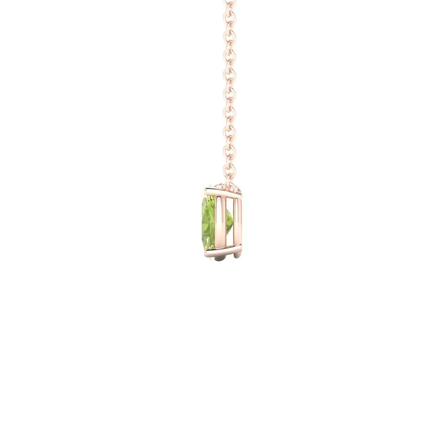 Radiance | 18k Rose Gold 6 x 4 mm Oval Peridot Pendant