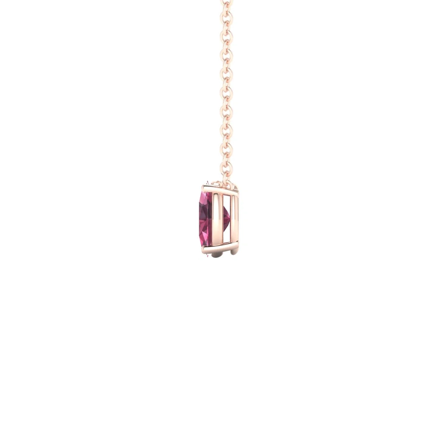 Radiance | 18k Rose Gold 6 x 4 mm Oval Rhodolite Pendant