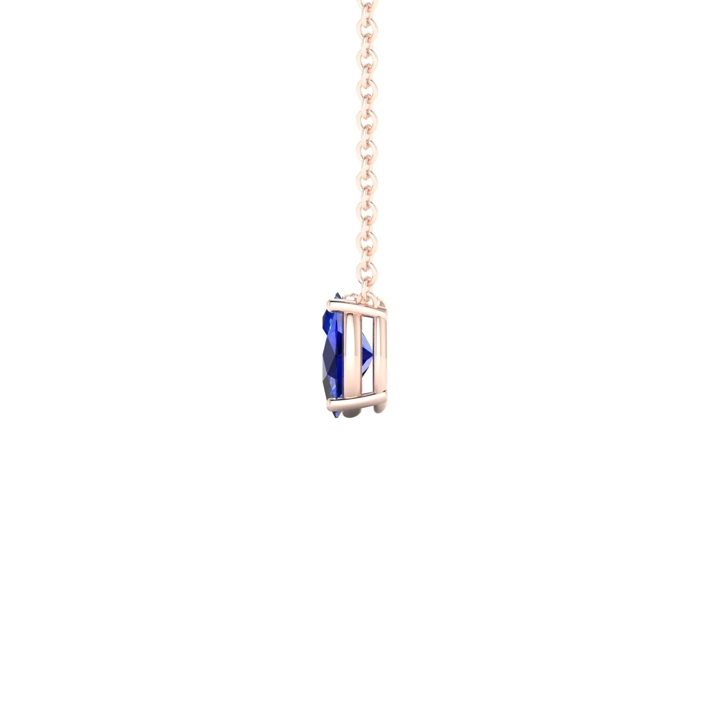 Radiance | 18k Rose Gold 6 x 4 mm Oval Sapphire Pendant