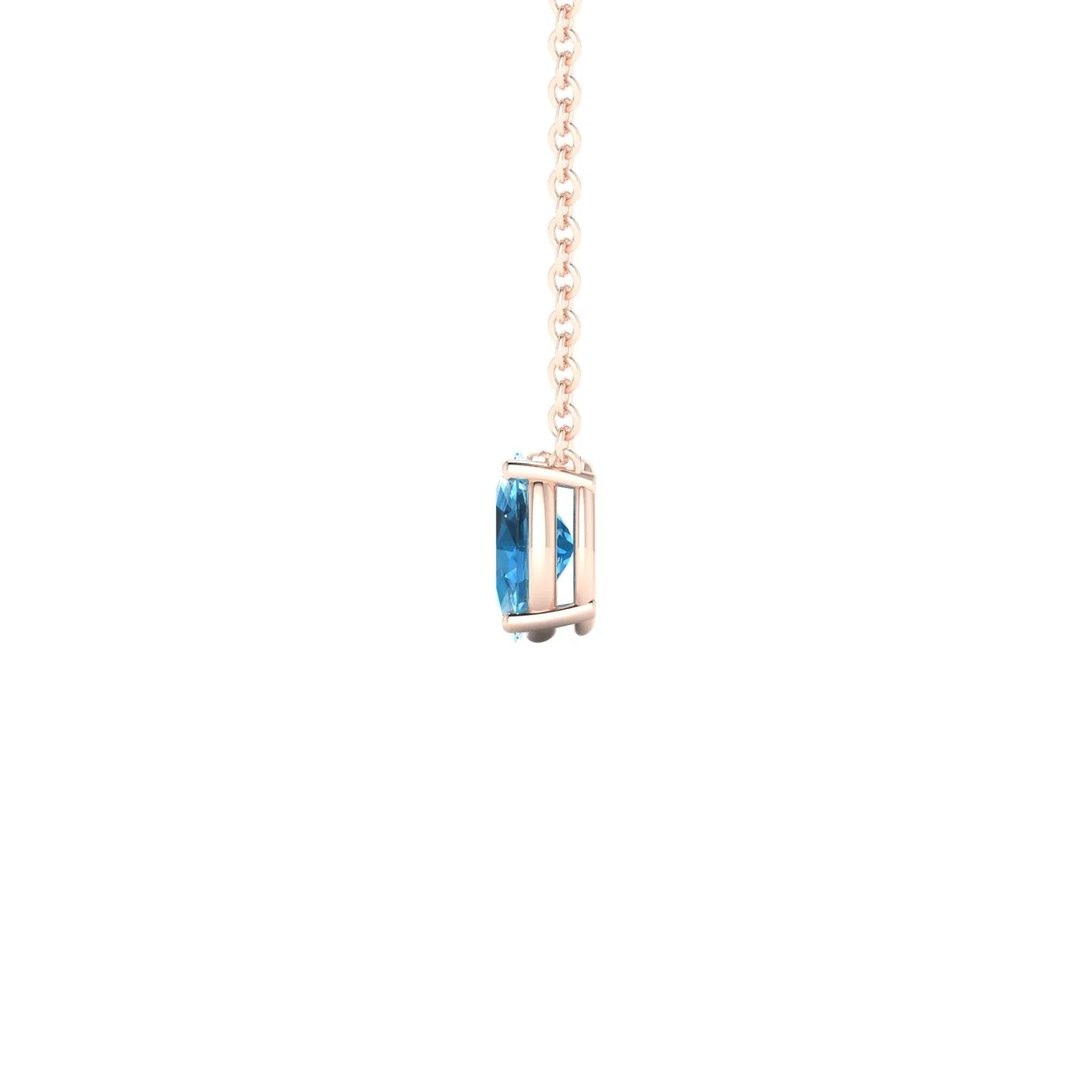 Radiance | 18k Rose Gold 6 x 4 mm Oval Topaz Pendant