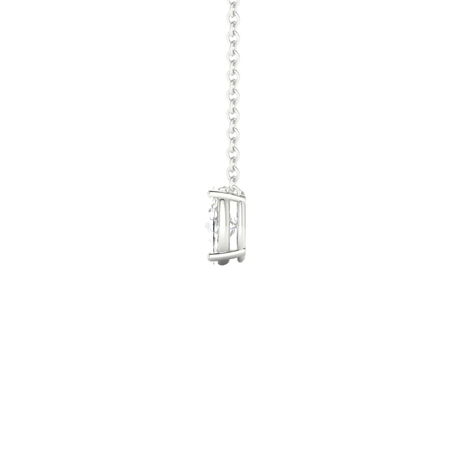 Radiance | 18k White Gold 6 x 4 mm Oval Diamond Pendant