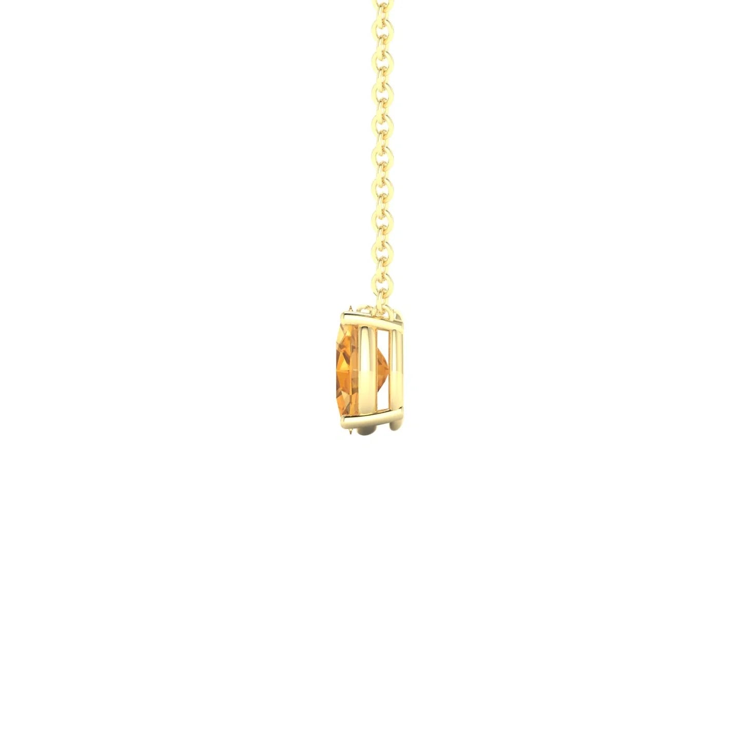 Radiance | 18k Yellow Gold 6 x 4 mm Oval Citrine Pendant