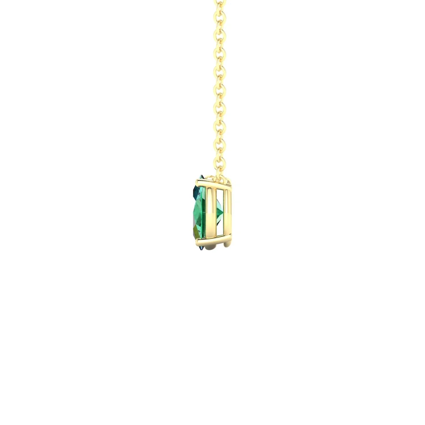 Radiance | 18k Yellow Gold 6 x 4 mm Oval Emerald Pendant
