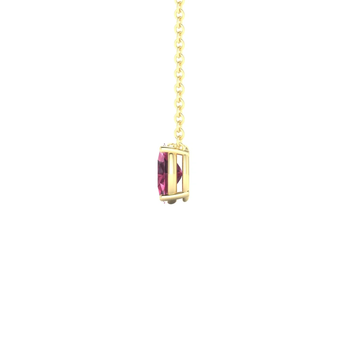 Radiance | 18k Yellow Gold 6 x 4 mm Oval Rhodolite Pendant