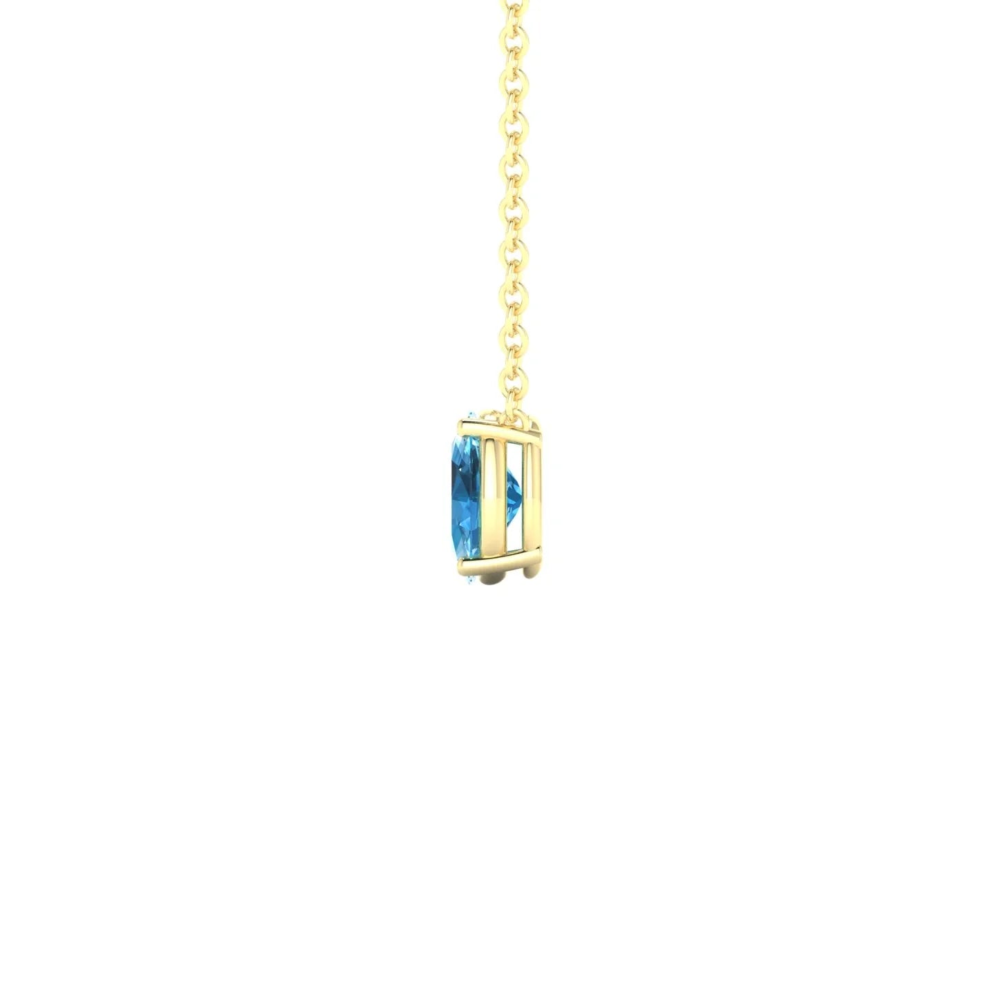 Radiance | 18k Yellow Gold 6 x 4 mm Oval Topaz Pendant
