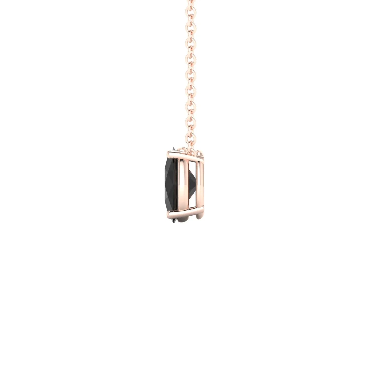 Radiance | 18k Rose Gold 7 x 5 mm Oval Black Diamond Pendant