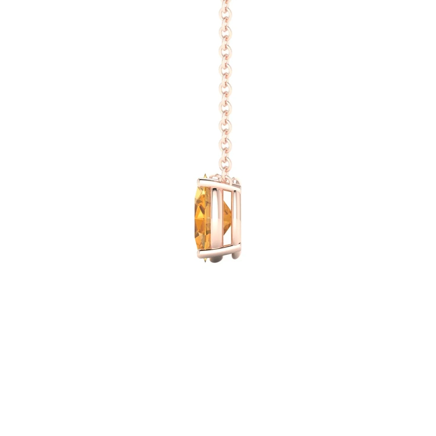 Radiance | 18k Rose Gold 7 x 5 mm Oval Citrine Pendant