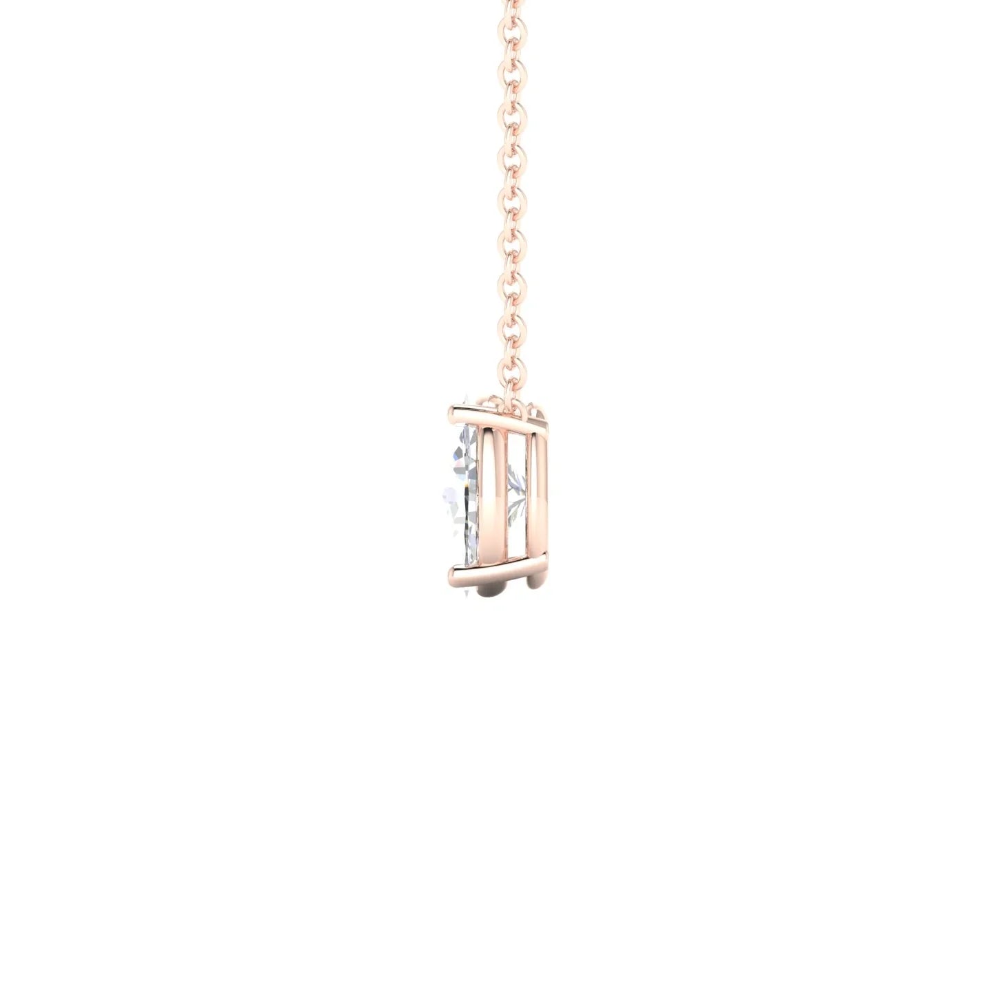 Radiance | 18k Rose Gold 7 x 5 mm Oval Diamond Pendant