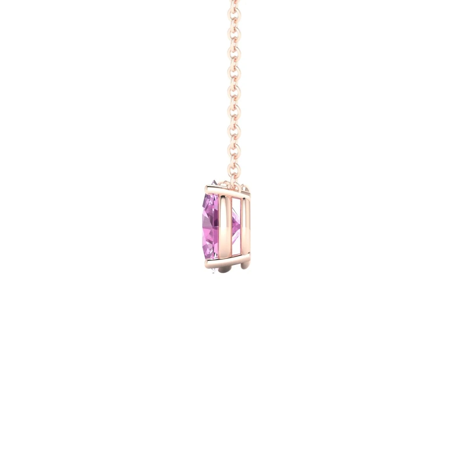 Radiance | 18k Rose Gold 7 x 5 mm Oval Pink Sapphire Pendant