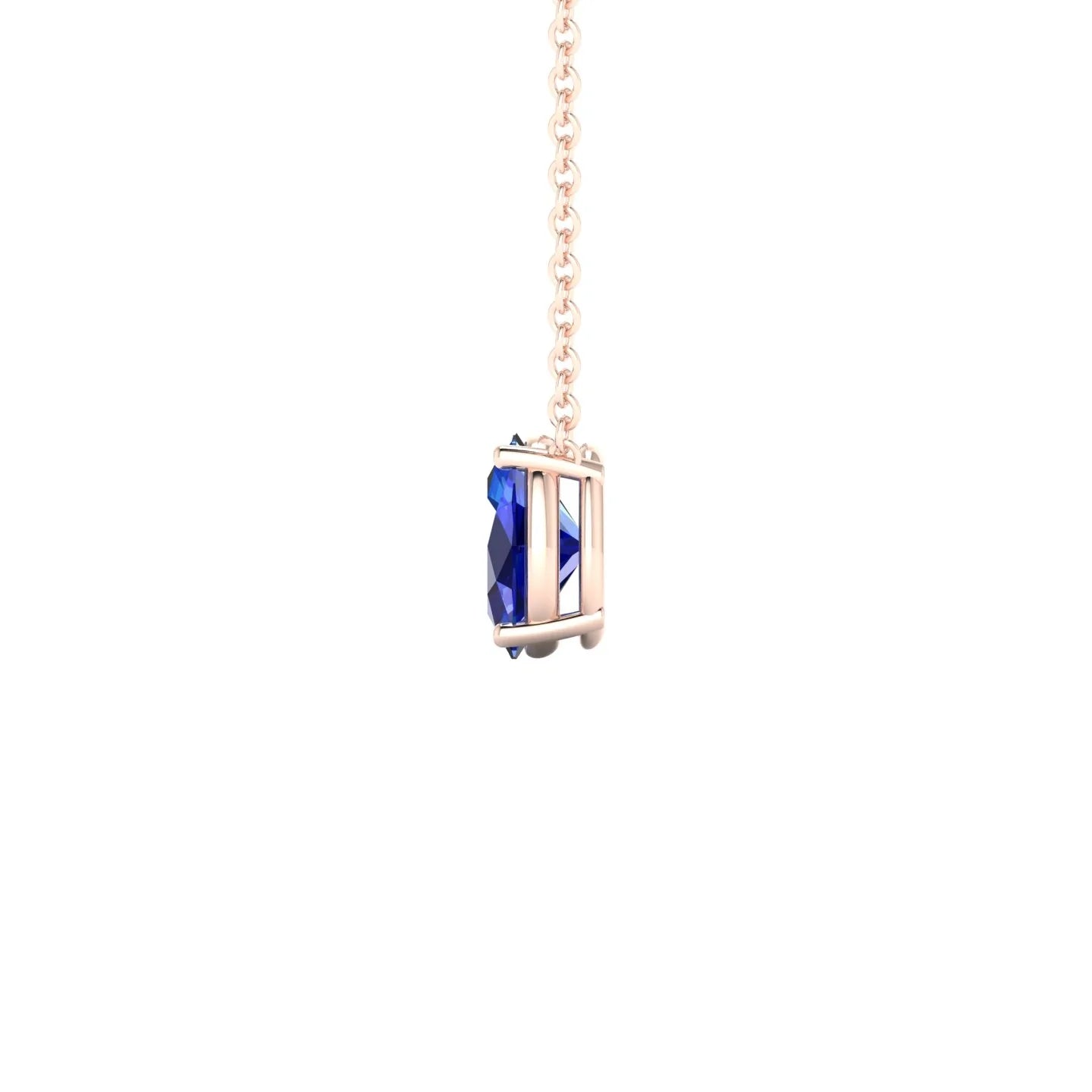 Radiance | 18k Rose Gold 7 x 5 mm Oval Sapphire Pendant