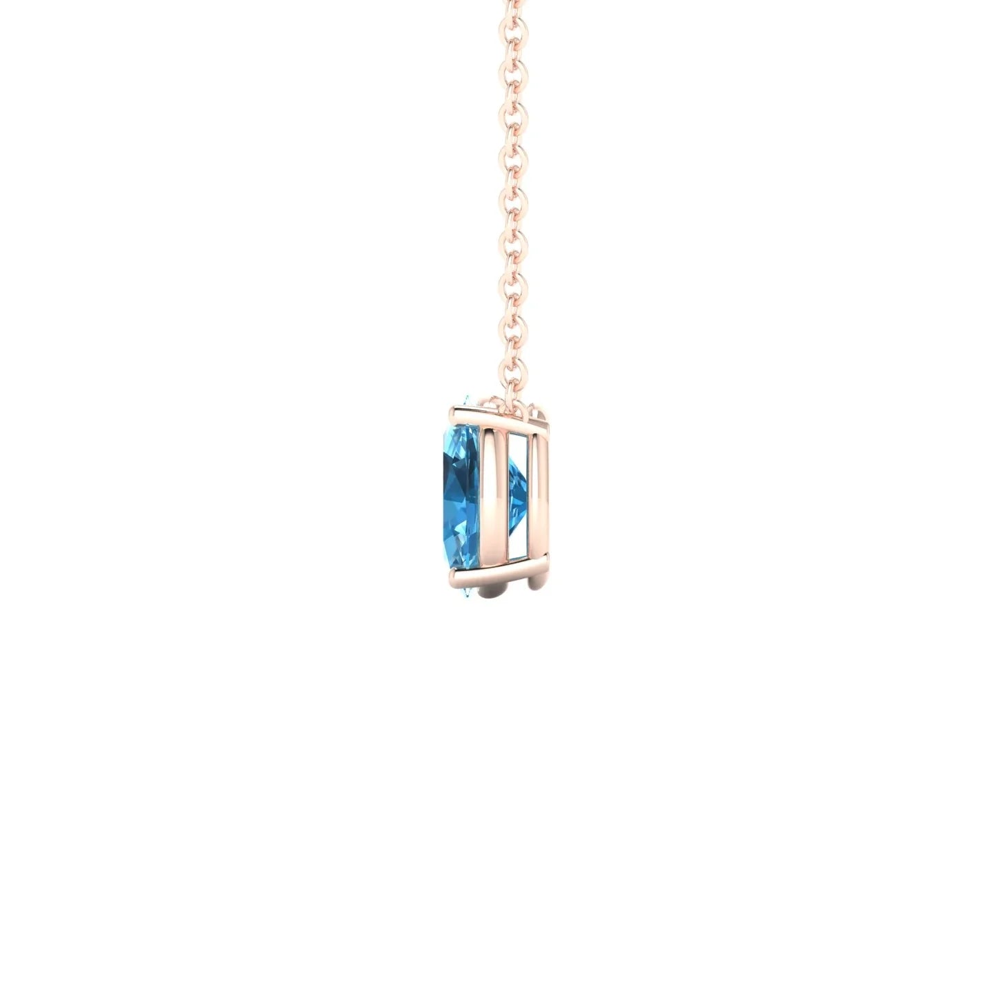 Radiance | 18k Rose Gold 7 x 5 mm Oval Topaz Pendant