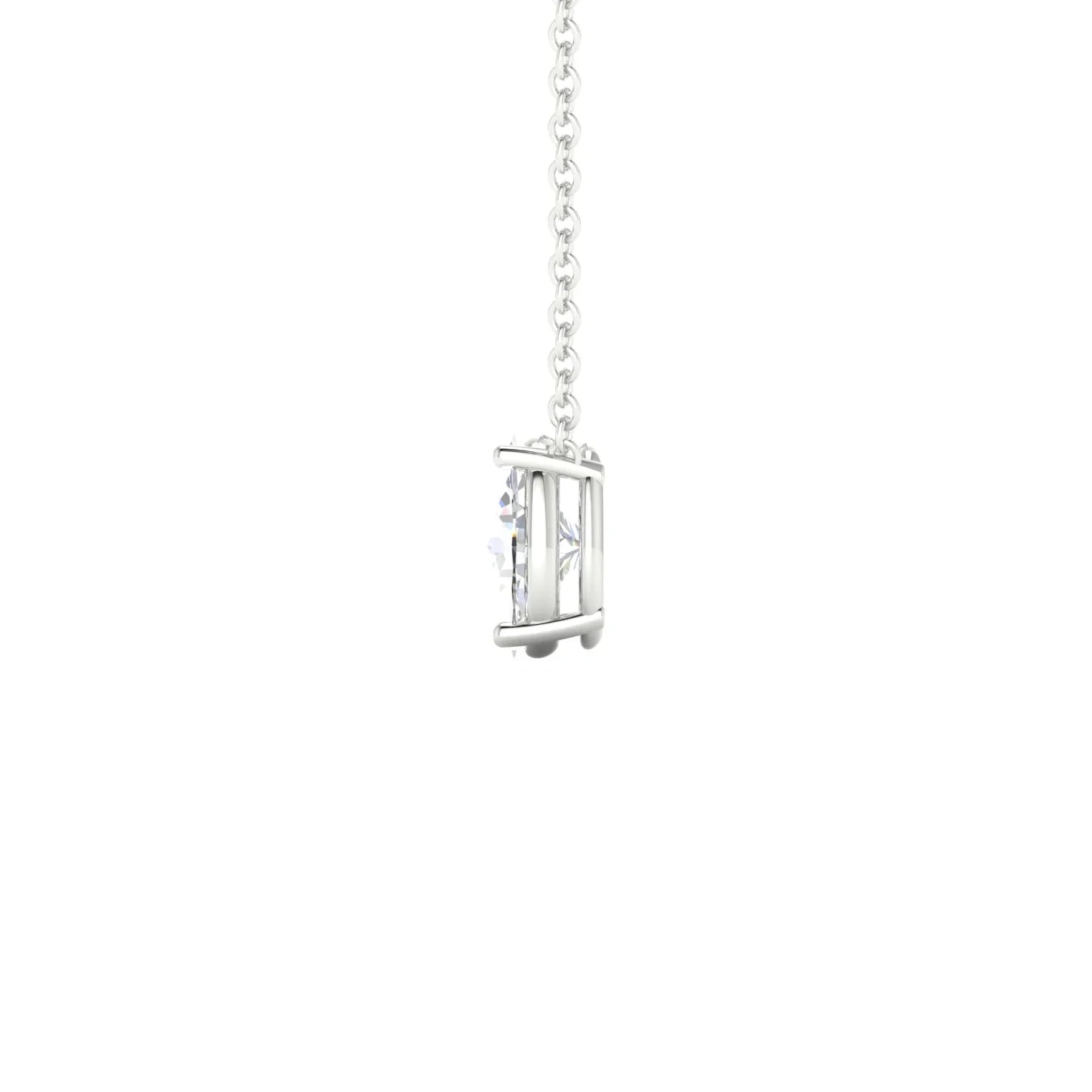 Radiance | 18k White Gold 7 x 5 mm Oval Diamond Pendant