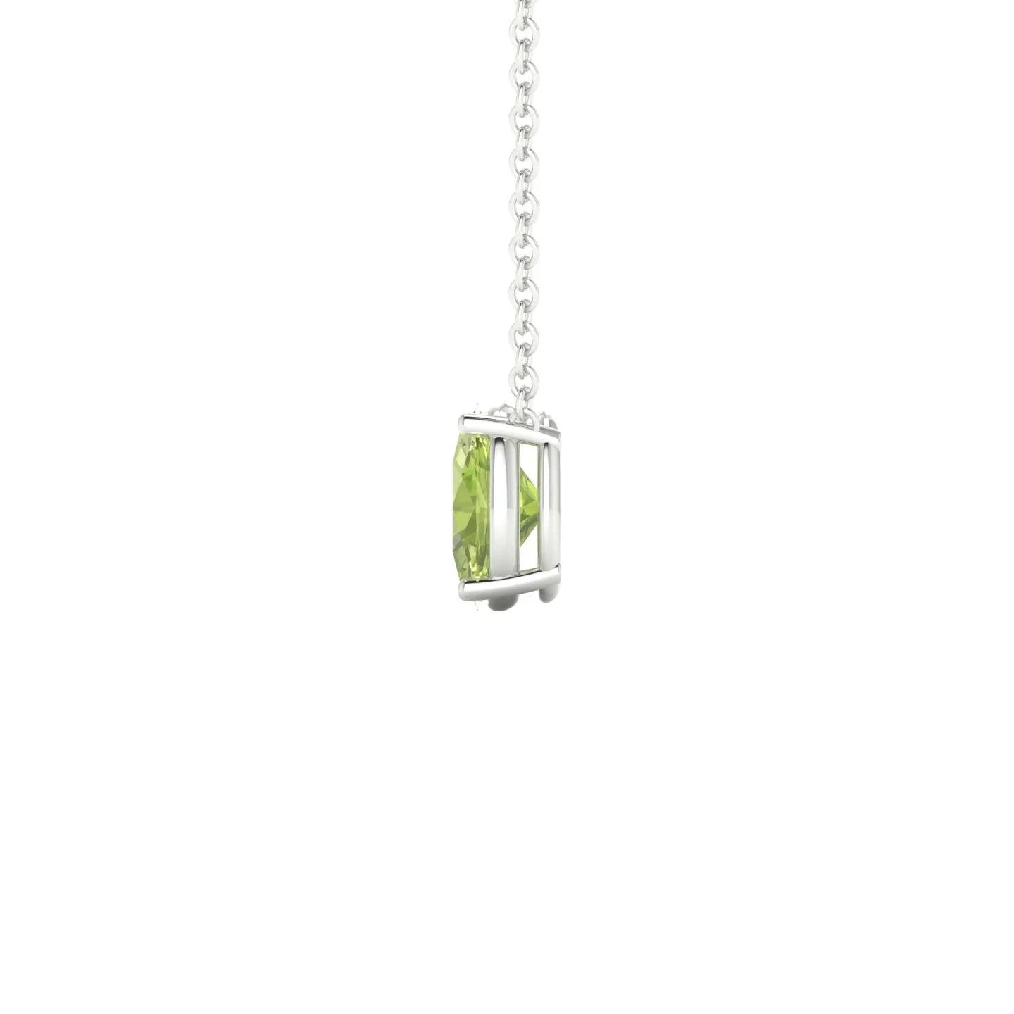 Radiance | 18k White Gold 7 x 5 mm Oval Peridot Pendant