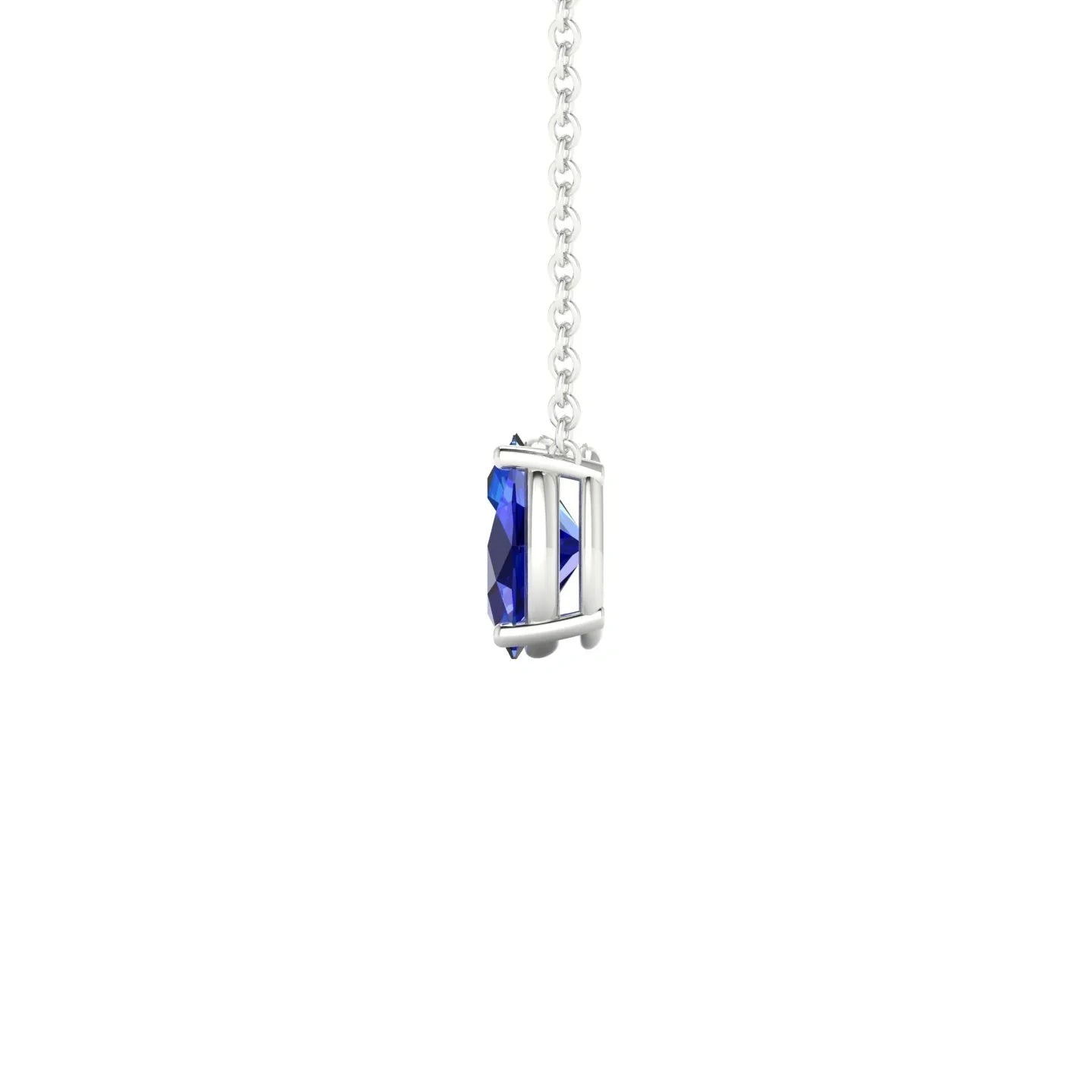 Radiance | 18k White Gold 7 x 5 mm Oval Sapphire Pendant