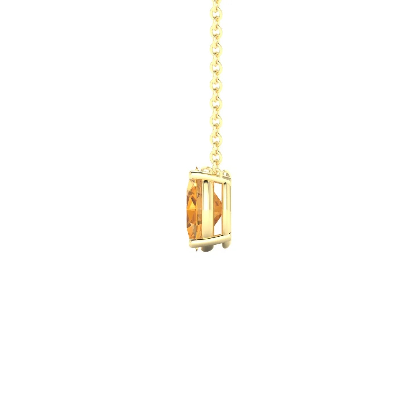 Radiance | 18k Yellow Gold 7 x 5 mm Oval Citrine Pendant