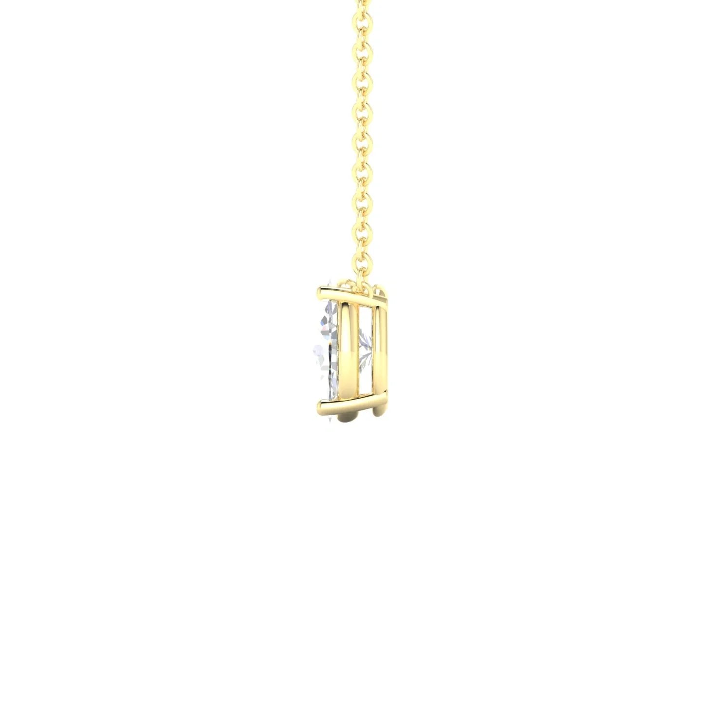 Radiance | 18k Yellow Gold 7 x 5 mm Oval Diamond Pendant