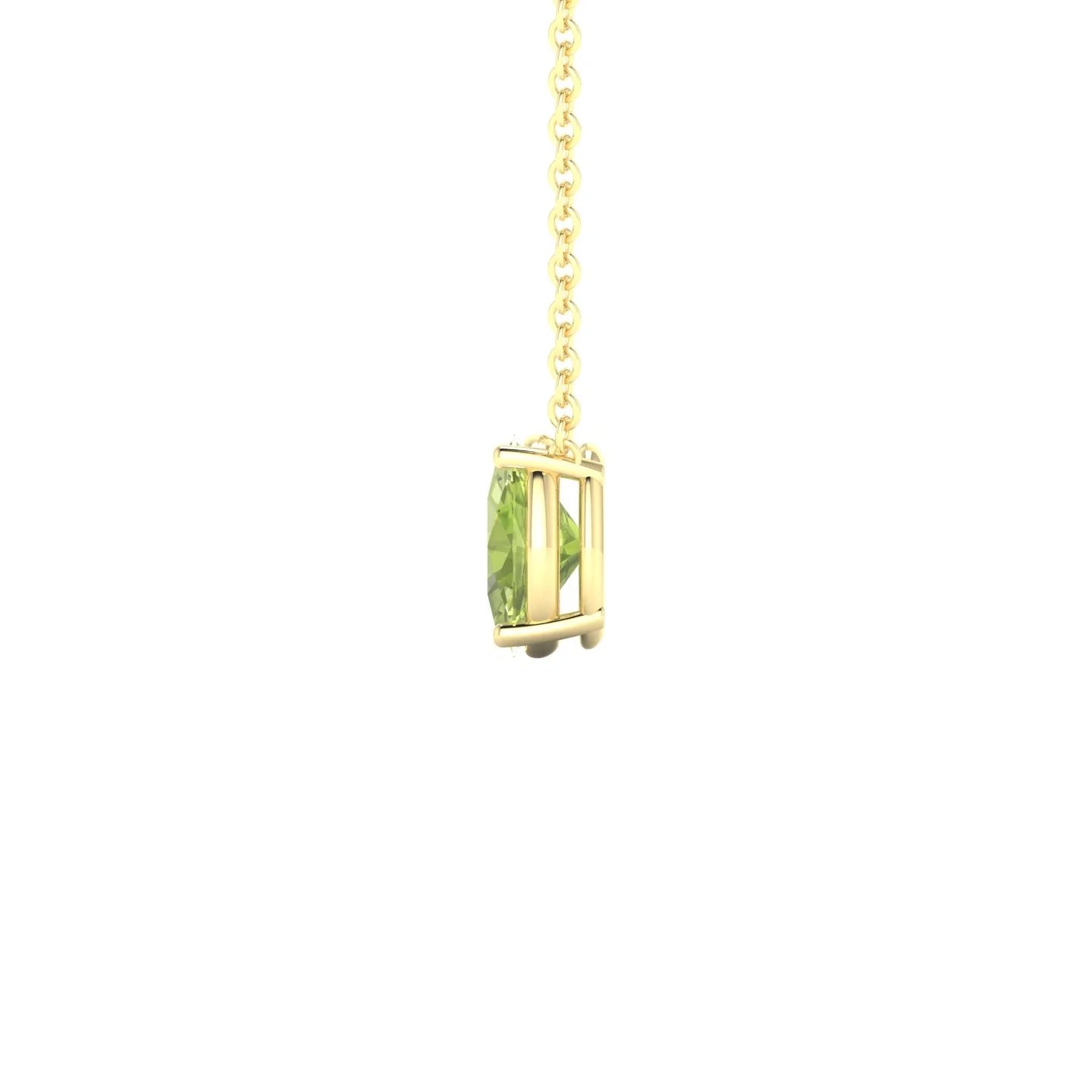 Radiance | 18k Yellow Gold 7 x 5 mm Oval Peridot Pendant
