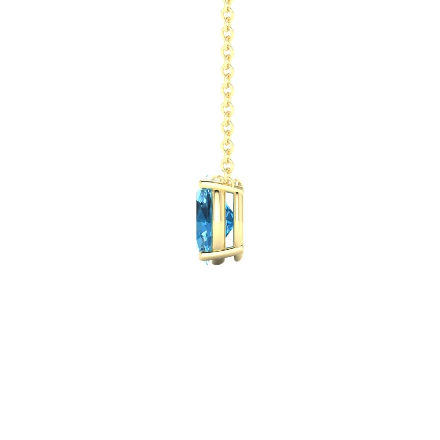 Radiance | 18k Yellow Gold 7 x 5 mm Oval Topaz Pendant