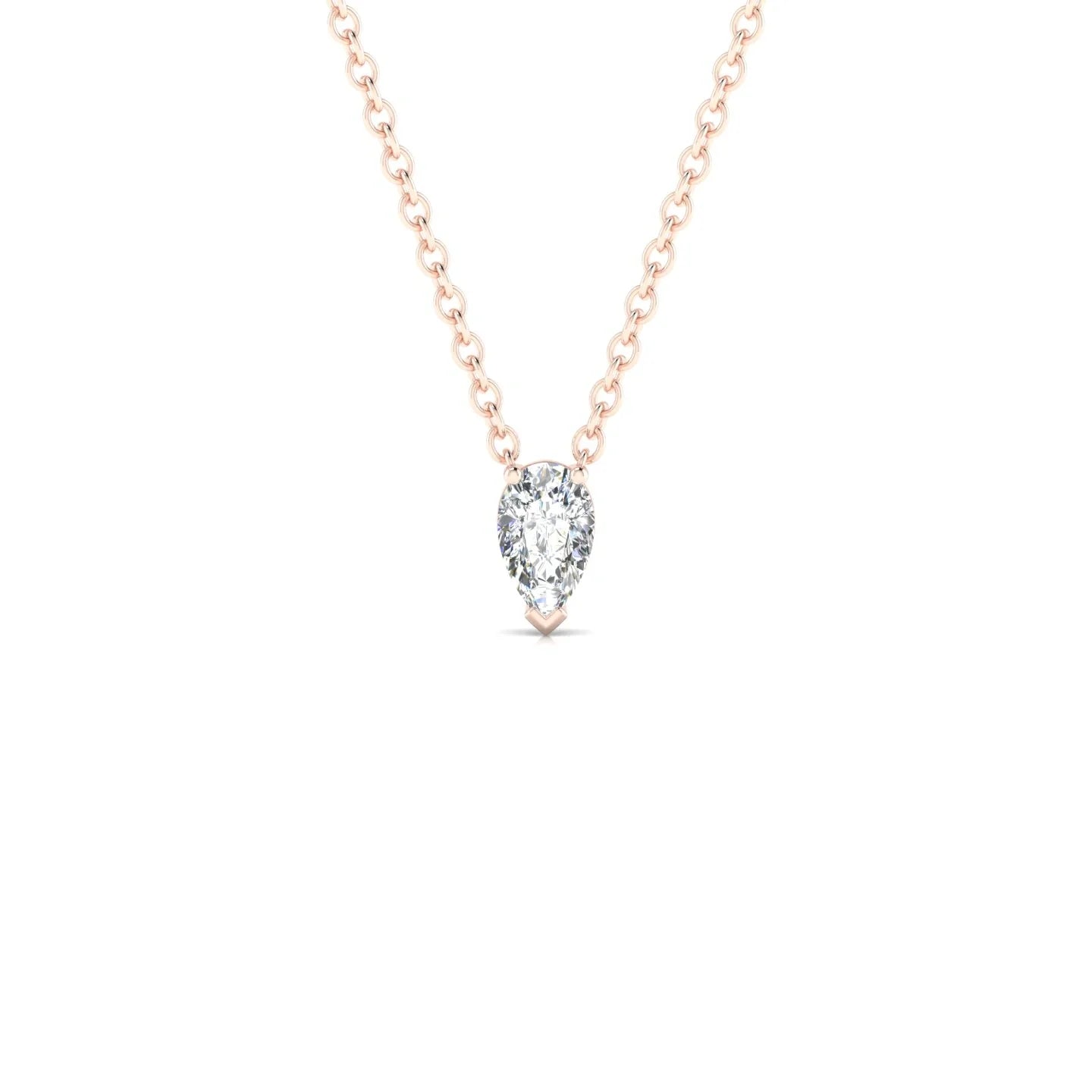 Radiance | 18k Rose Gold 5 x 3 mm Pear Diamond Pendant