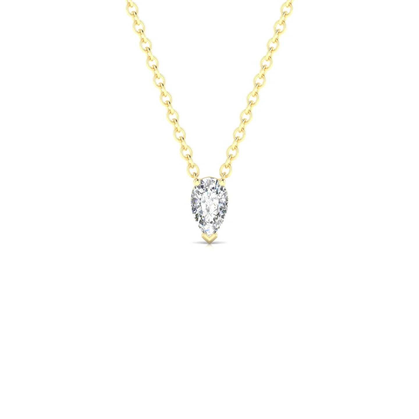 Radiance | 18k Yellow Gold 5 x 3 mm Pear Diamond Pendant