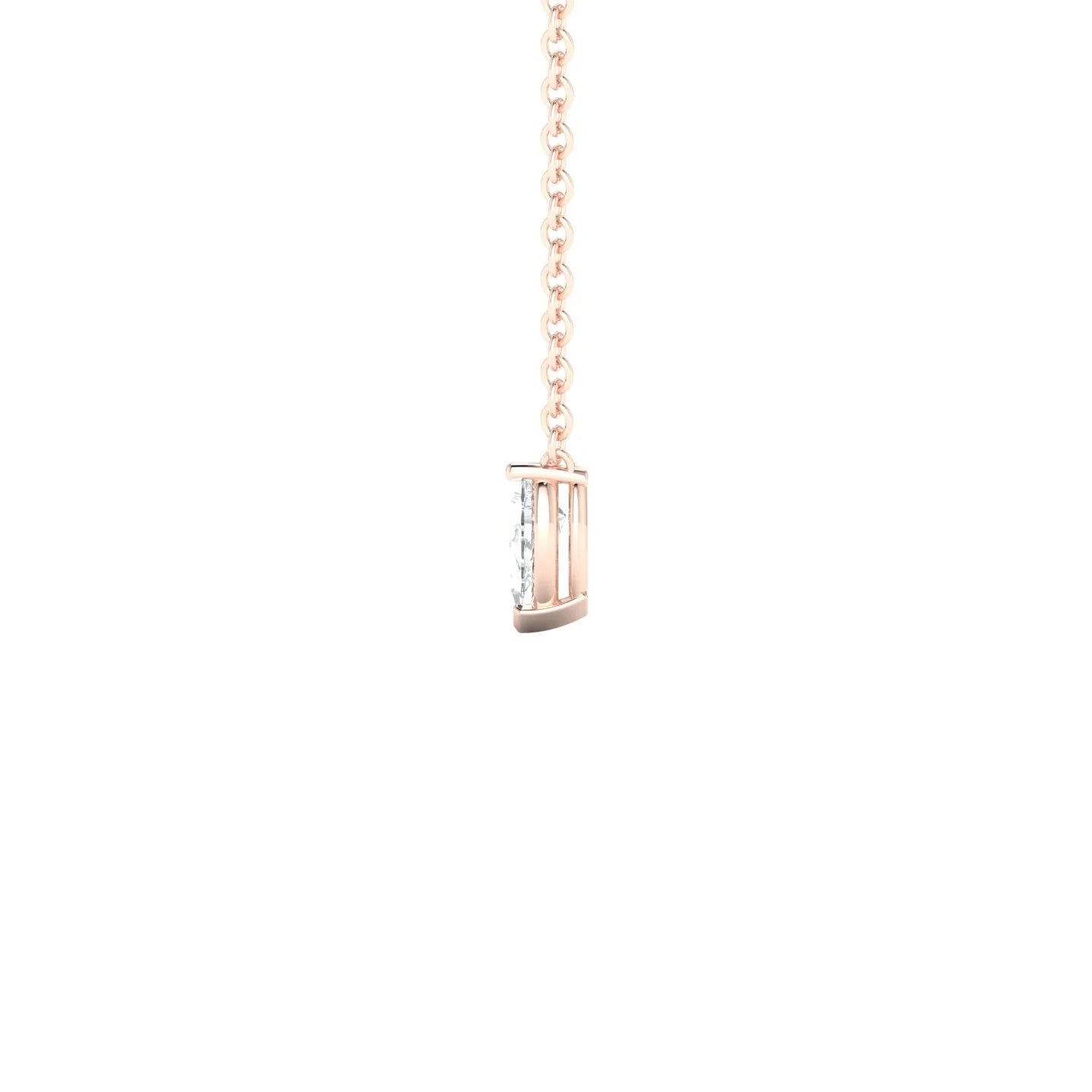 Radiance | 18k Rose Gold 5 x 3 mm Pear Diamond Pendant
