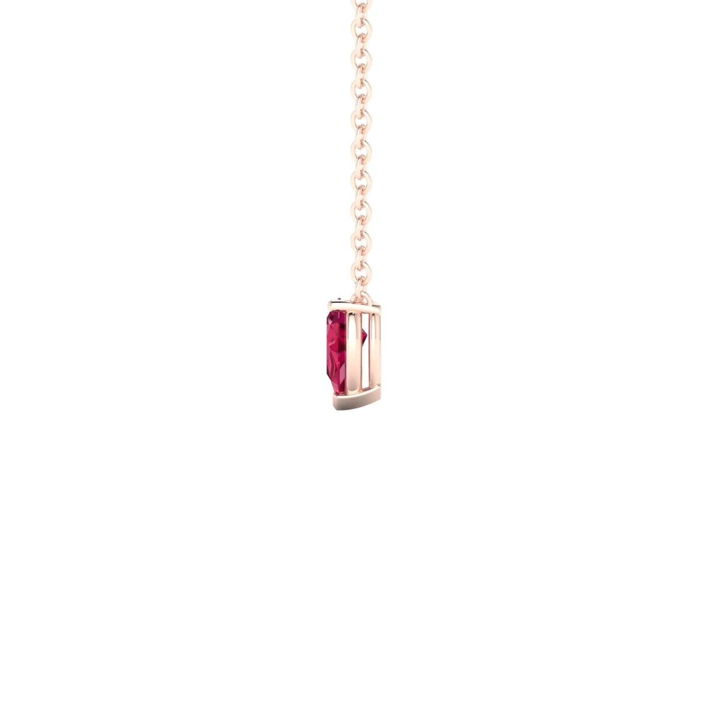 Radiance | 18k Rose Gold 5 x 3 mm Pear Ruby Pendant