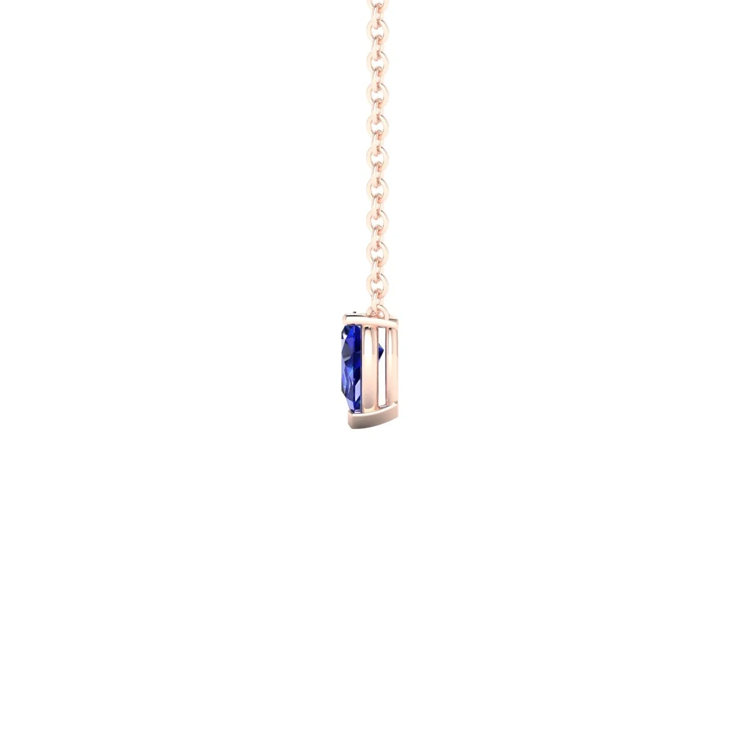 Radiance | 18k Rose Gold 5 x 3 mm Pear Sapphire Pendant
