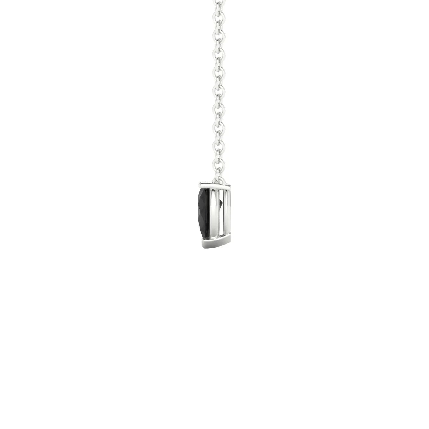 Radiance | 18k White Gold 5 x 3 mm Pear Black Diamond Pendant