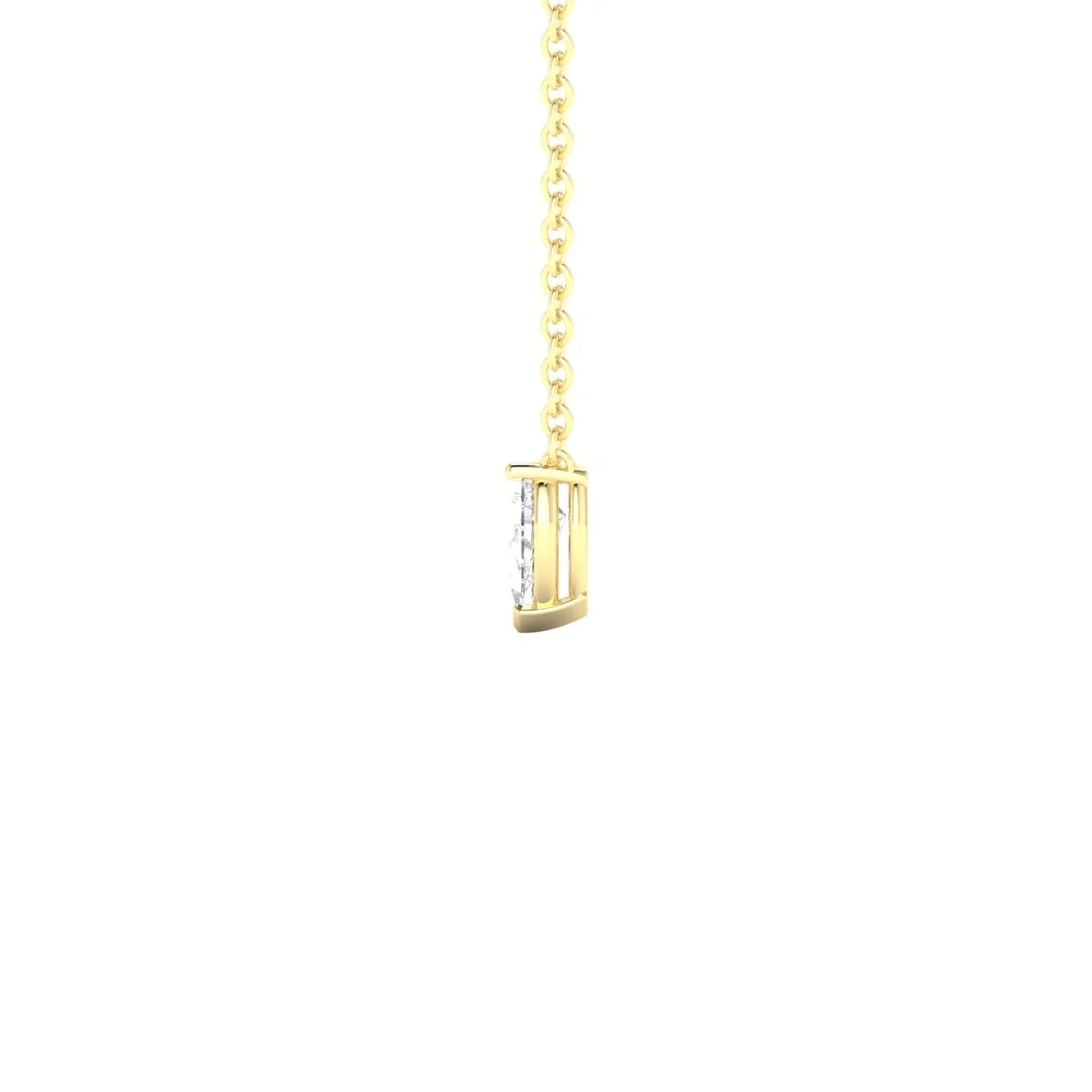Radiance | 18k Yellow Gold 5 x 3 mm Pear Diamond Pendant
