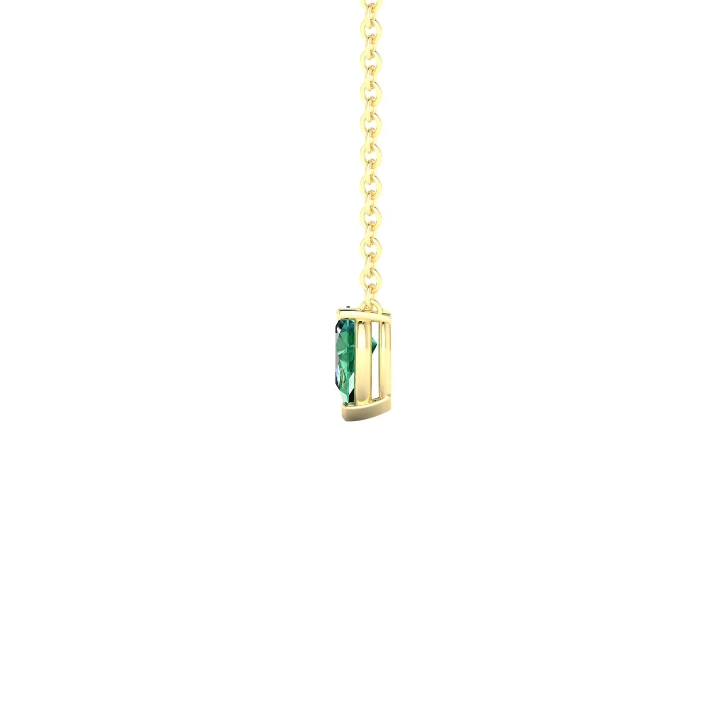 Radiance | 18k Yellow Gold 5 x 3 mm Pear Emerald Pendant