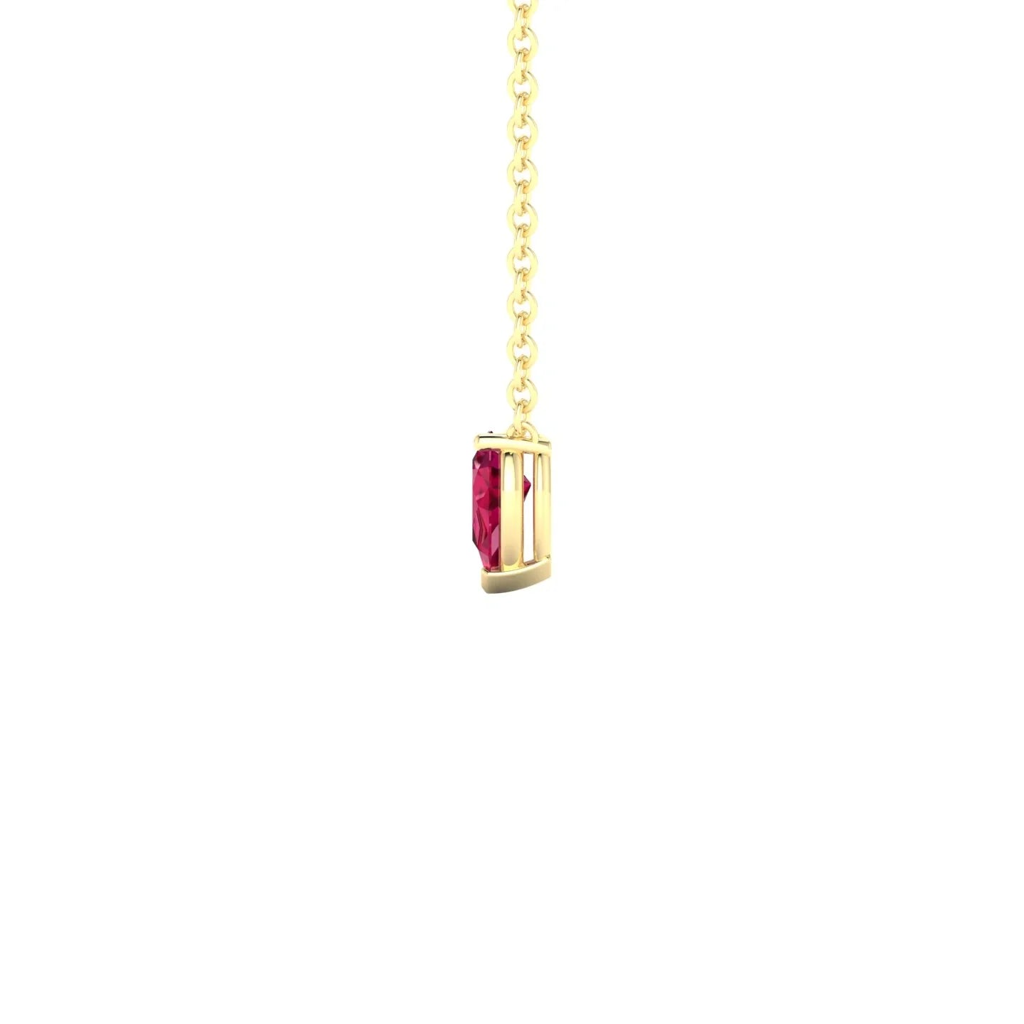 Radiance | 18k Yellow Gold 5 x 3 mm Pear Ruby Pendant