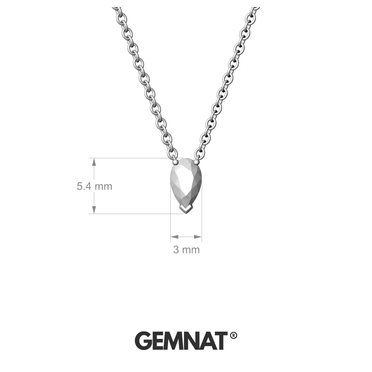 Radiance | 18k Yellow Gold 5 x 3 mm Pear Ruby Pendant