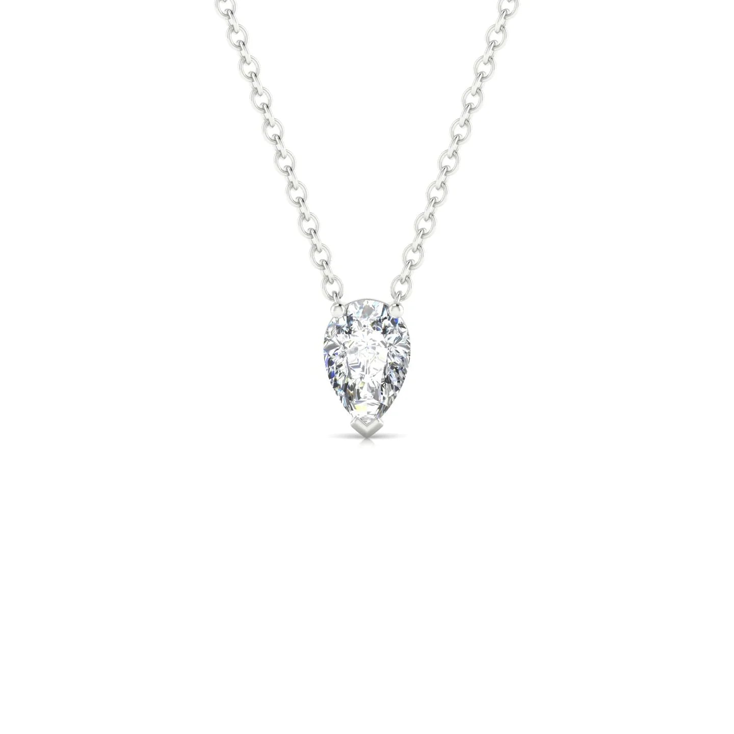Radiance | 18k White Gold 6 x 4 mm Pear Diamond Pendant