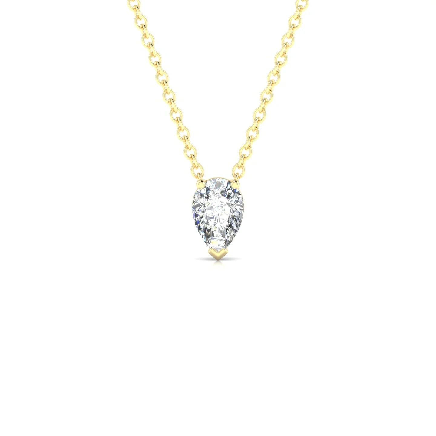 Radiance | 18k Yellow Gold 6 x 4 mm Pear Diamond Pendant