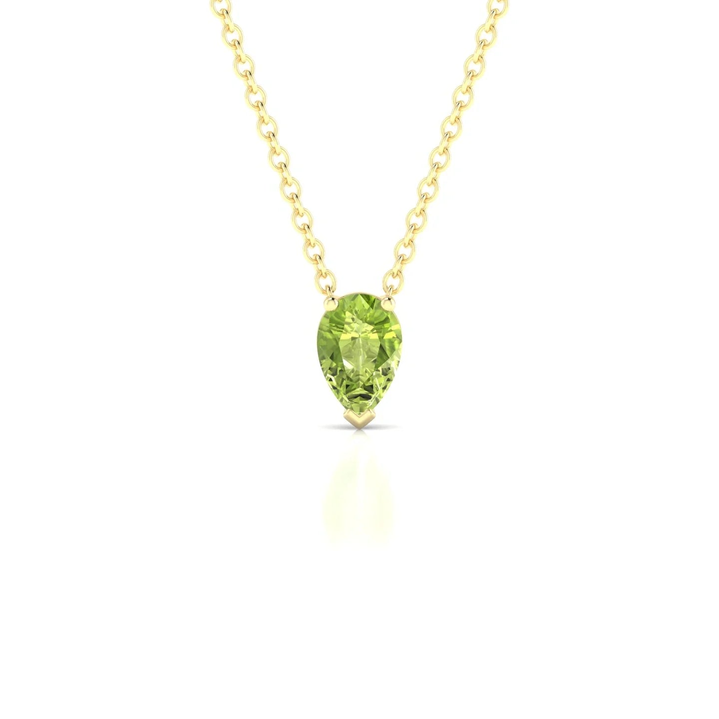 Radiance | 18k Yellow Gold 6 x 4 mm Pear Peridot Pendant