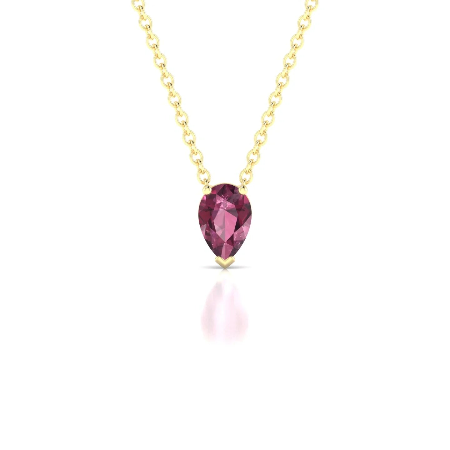 Radiance | 18k Yellow Gold 6 x 4 mm Pear Rhodolite Pendant