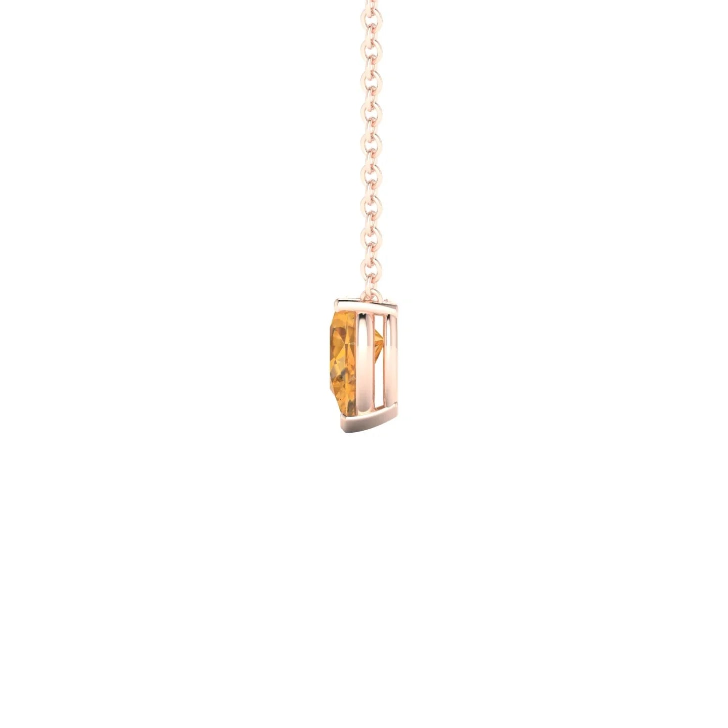 Radiance | 18k Rose Gold 6 x 4 mm Pear Citrine Pendant
