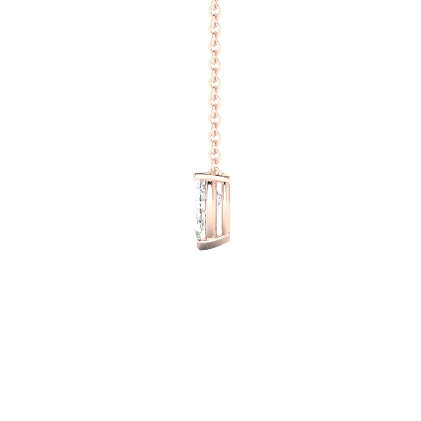 Radiance | 18k Rose Gold 6 x 4 mm Pear Diamond Pendant