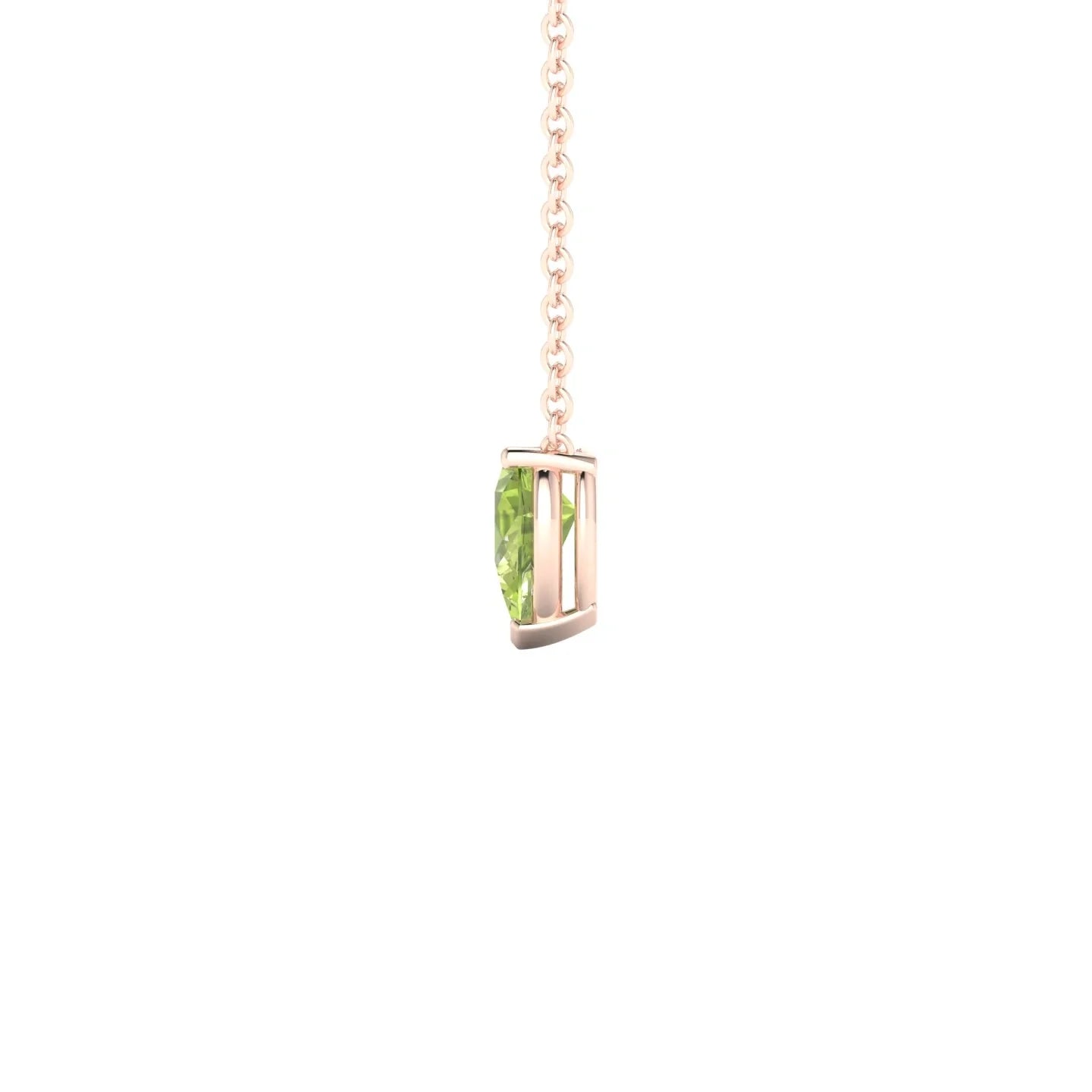 Radiance | 18k Rose Gold 6 x 4 mm Pear Peridot Pendant