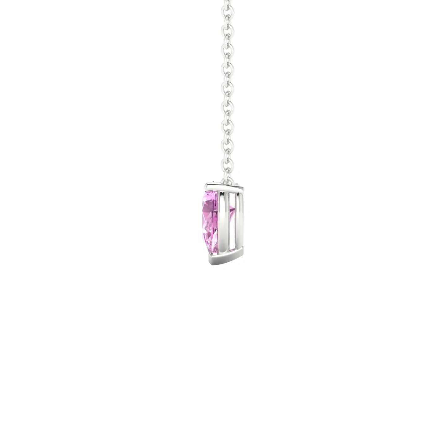 Radiance | 18k White Gold 6 x 4 mm Pear Pink Sapphire Pendant