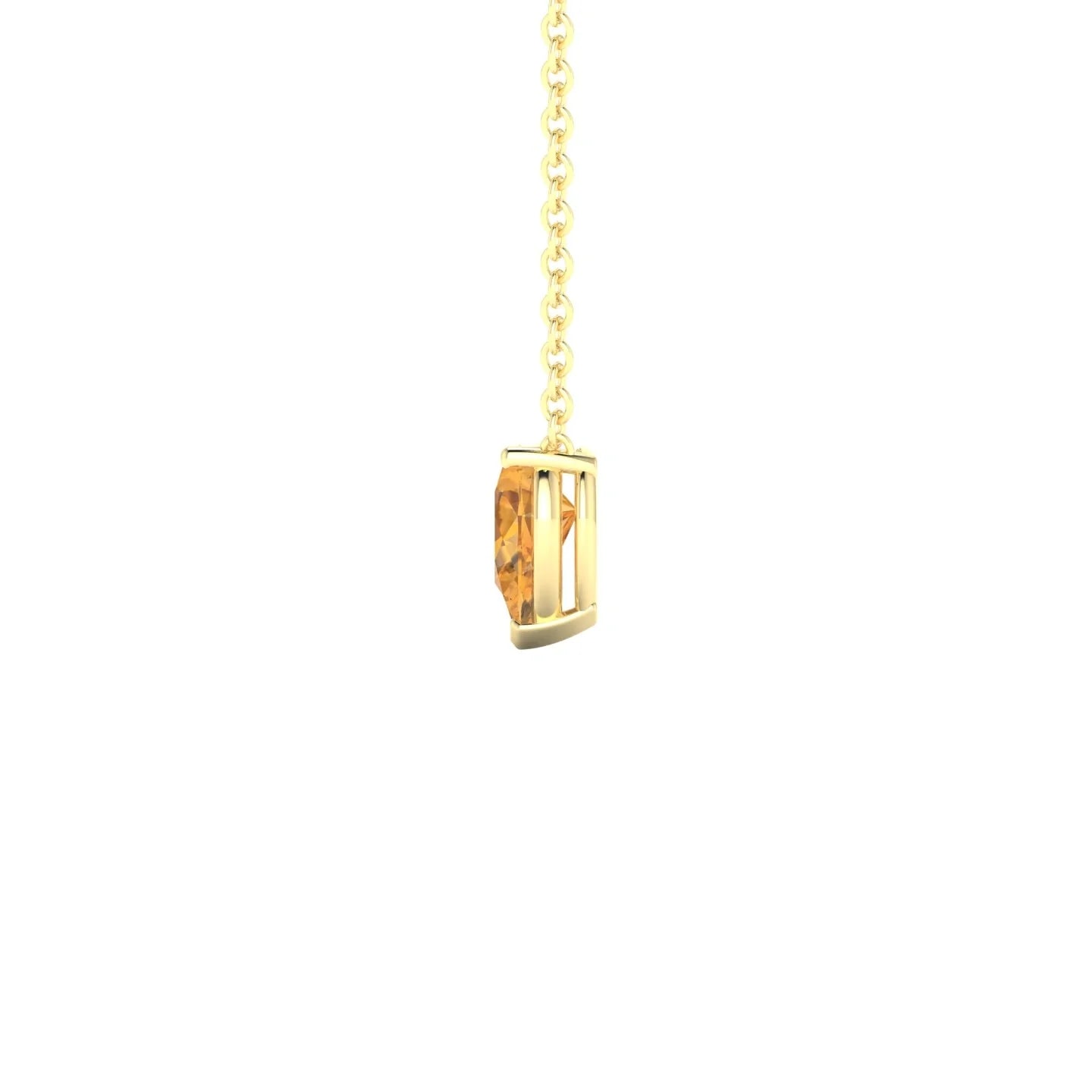 Radiance | 18k Yellow Gold 6 x 4 mm Pear Citrine Pendant