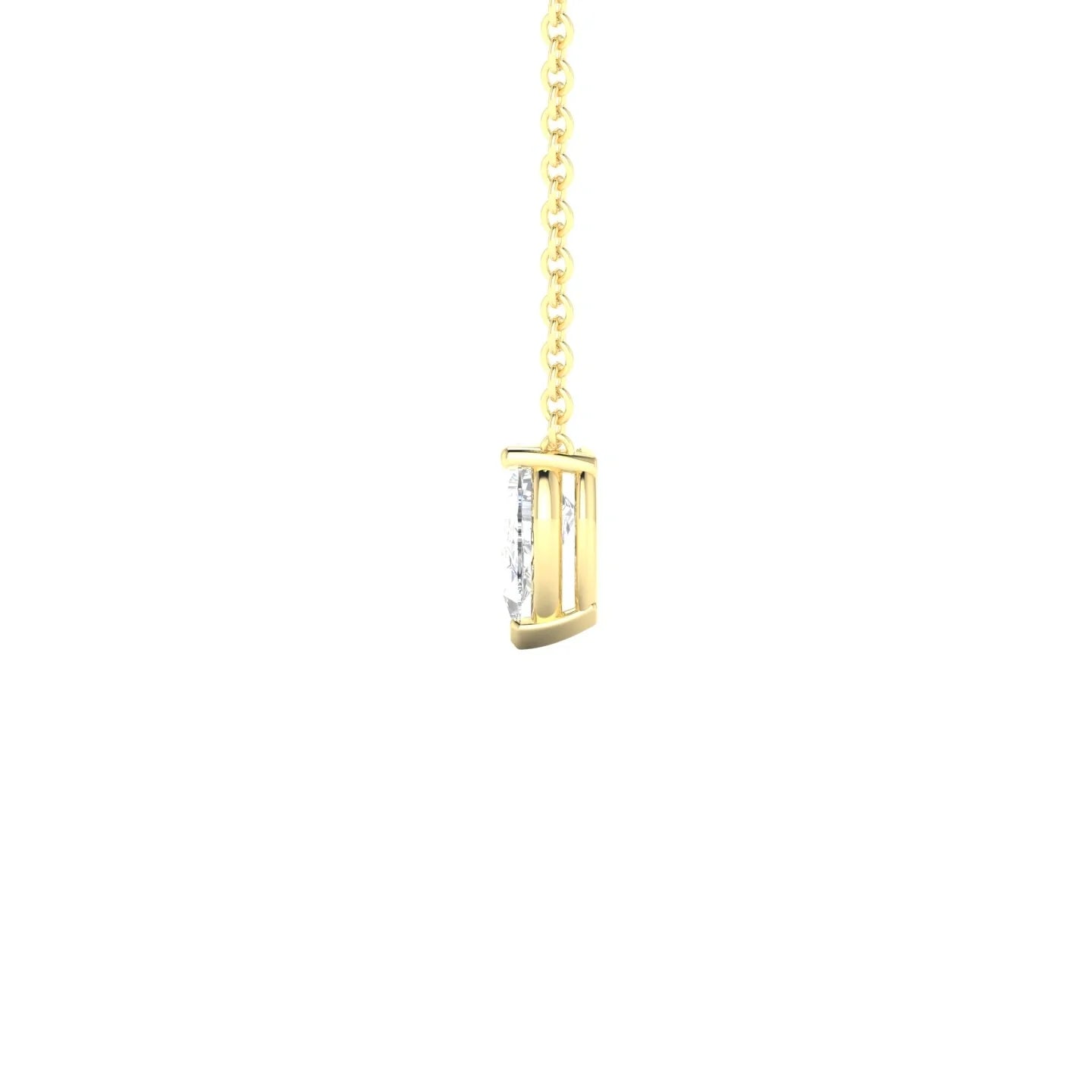 Radiance | 18k Yellow Gold 6 x 4 mm Pear Diamond Pendant