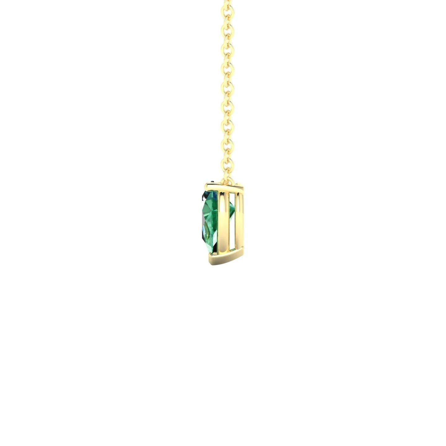 Radiance | 18k Yellow Gold 6 x 4 mm Pear Emerald Pendant