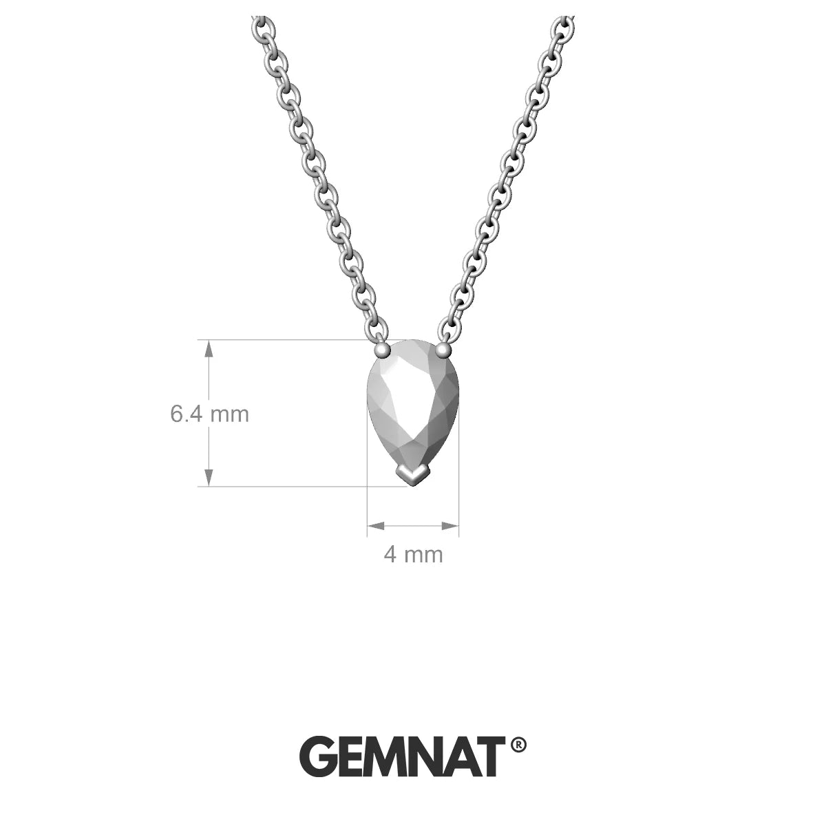 Radiance | 18k Yellow Gold 6 x 4 mm Pear Topaz Pendant