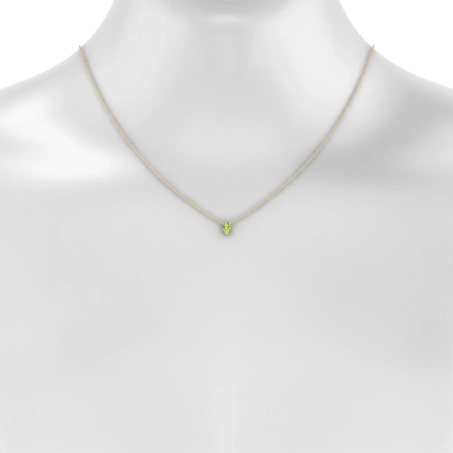 Radiance | 18k Yellow Gold 6 x 4 mm Pear Peridot Pendant
