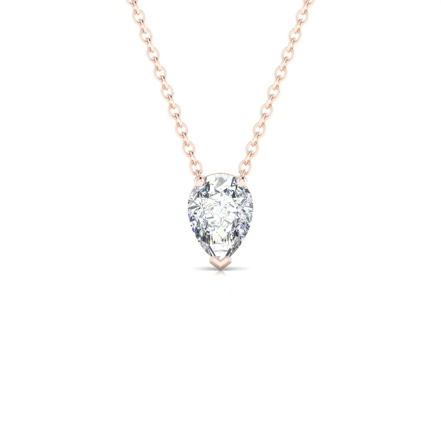 Radiance | 18k Rose Gold 7 x 5 mm Pear Diamond Pendant