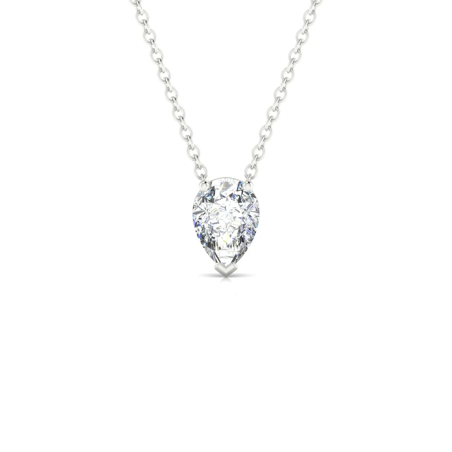 Radiance | 18k White Gold 7 x 5 mm Pear Diamond Pendant