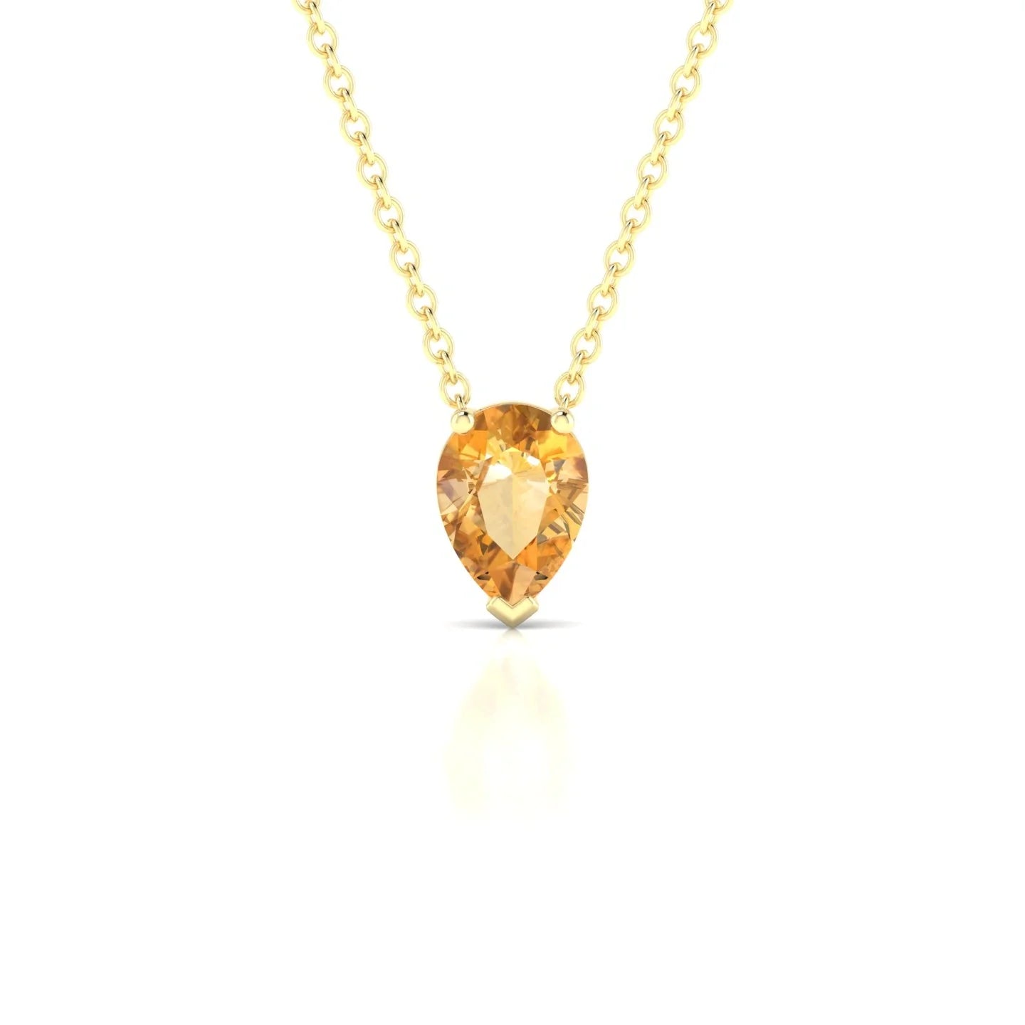 Radiance | 18k Yellow Gold 7 x 5 mm Pear Citrine Pendant