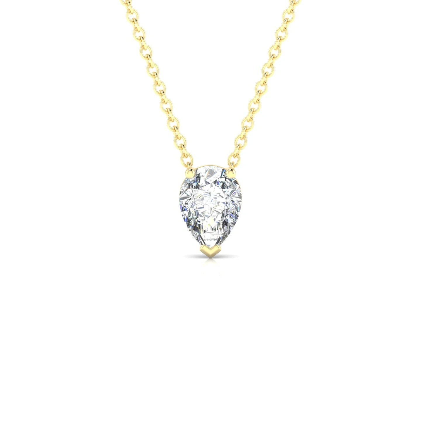 Radiance | 18k Yellow Gold 7 x 5 mm Pear Diamond Pendant