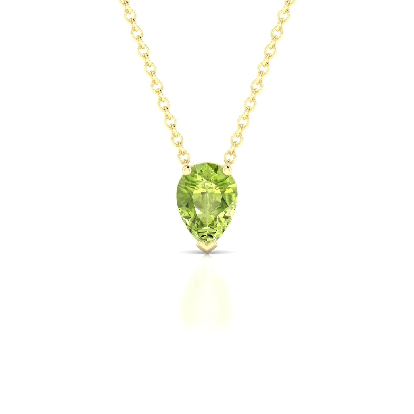 Radiance | 18k Yellow Gold 7 x 5 mm Pear Peridot Pendant